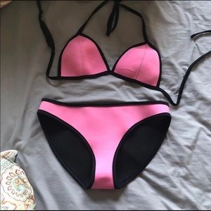 Pink triangle bikini